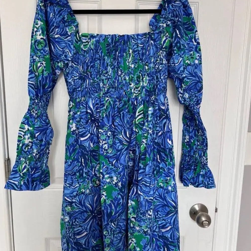 NEW * w/Tags- Lilly Pulitzer - Blue- Beyonca Babydoll Cotton Dress - XL